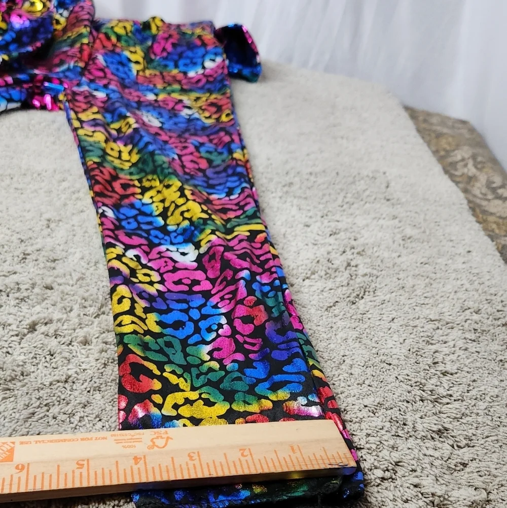 Child's Cat Rainbow Foil Jumpsuit Costume Small